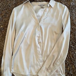 H&M: Light cream Satin button down